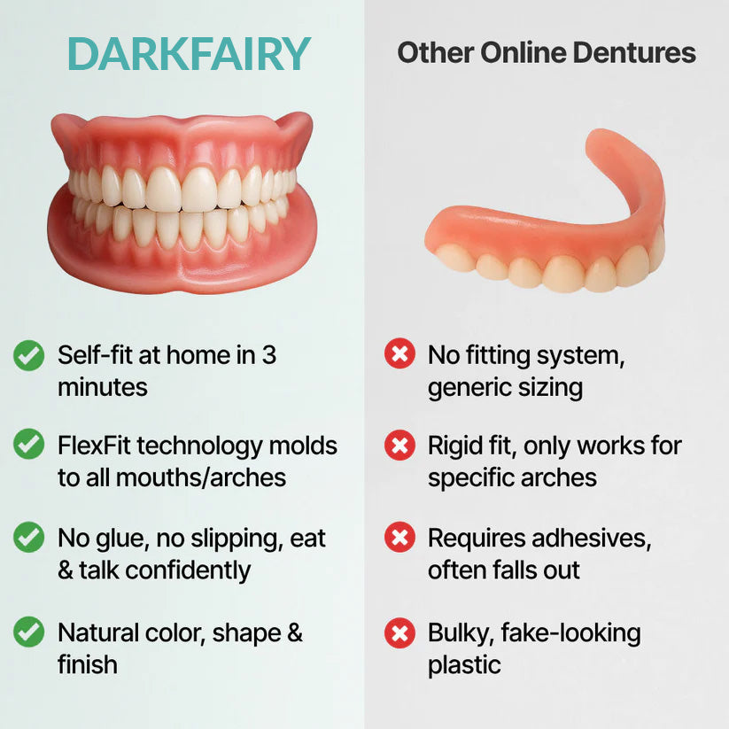 💥DarkFairy™ Custom-Fit Dentures — Designed for Comfort and a Natural-Looking Smile