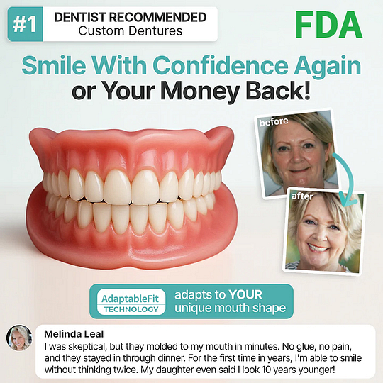 ⚡ 🌎Ends Today: 70% OFF! ⏰ Medical Full Denture with Strong Suctiond