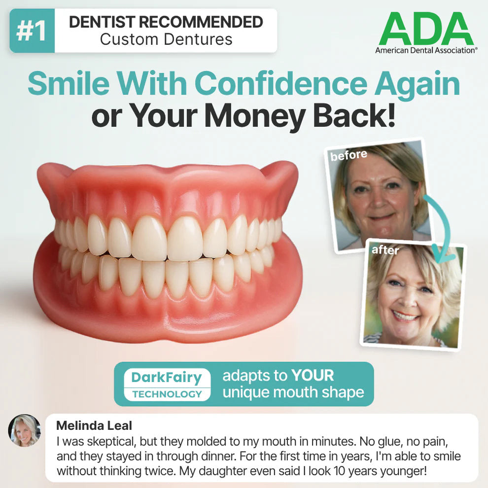 💥DarkFairy™ Custom-Fit Dentures — Designed for Comfort and a Natural-Looking Smile